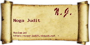 Noga Judit névjegykártya